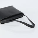 GUCCI Shoulder Bag Leather Black Gold Auth bs31540-7