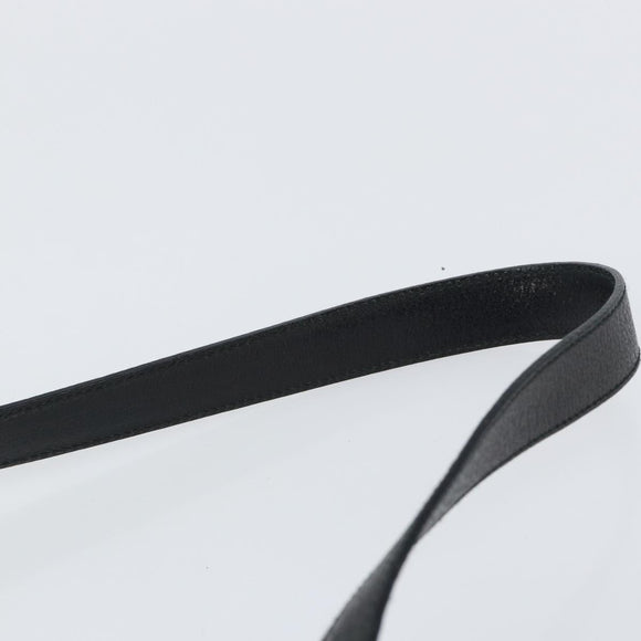 GUCCI Shoulder Bag Leather Black Gold Auth bs31540