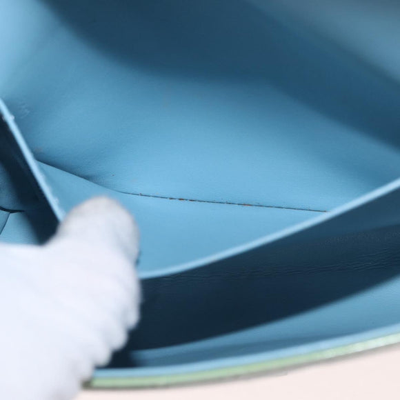 LOUIS VUITTON Monogram Vernis Thompson Street Bag Baby Blue M91009 Auth bs31550