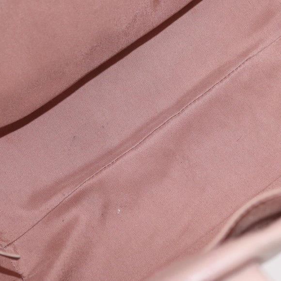 CHANEL Matelasse Tote Bag Leather 2way Pink Silver CC Auth bs31551