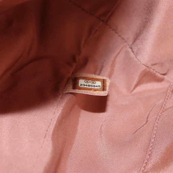 CHANEL Matelasse Tote Bag Leather 2way Pink Silver CC Auth bs31551