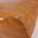 LOUIS VUITTON Monogram Vernis Houston Hand Bag Beige M91004 LV Auth bs31556-9