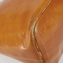 LOUIS VUITTON Monogram Vernis Houston Hand Bag Beige M91004 LV Auth bs31556-14