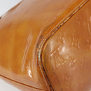 LOUIS VUITTON Monogram Vernis Houston Hand Bag Beige M91004 LV Auth bs31556-16