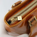 LOUIS VUITTON Monogram Vernis Houston Hand Bag Beige M91004 LV Auth bs31556-18