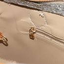 LOUIS VUITTON Monogram Vernis Houston Hand Bag Beige M91004 LV Auth bs31556-22