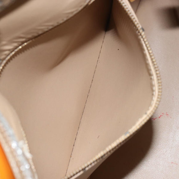 LOUIS VUITTON Monogram Vernis Houston Hand Bag Beige M91004 LV Auth bs31556