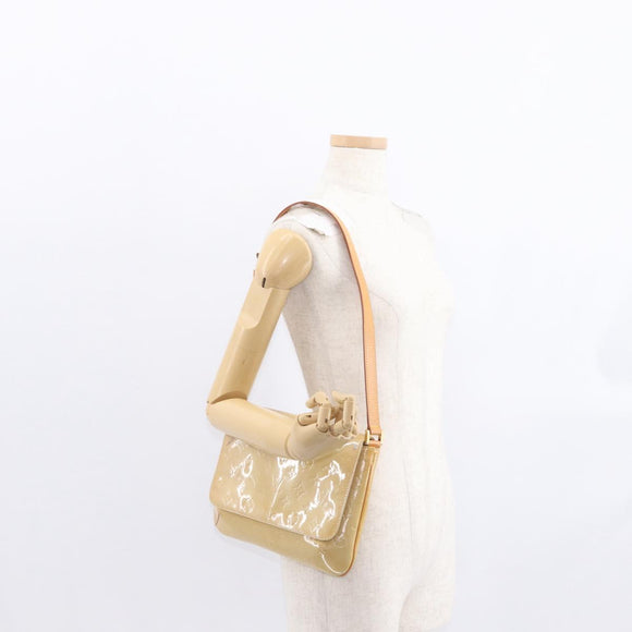 LOUIS VUITTON Monogram Vernis Thompson Street Bag Beige M91301 LV Auth bs31559