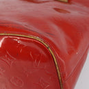 LOUIS VUITTON Monogram Vernis Houston Hand Bag Red M91092 LV Auth bs31560-15