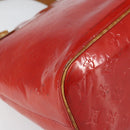 LOUIS VUITTON Monogram Vernis Houston Hand Bag Red M91092 LV Auth bs31560-16