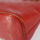 LOUIS VUITTON Monogram Vernis Houston Hand Bag Red M91092 LV Auth bs31560-17