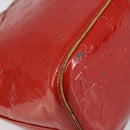 LOUIS VUITTON Monogram Vernis Houston Hand Bag Red M91092 LV Auth bs31560-18