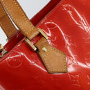 LOUIS VUITTON Monogram Vernis Houston Hand Bag Red M91092 LV Auth bs31560-19