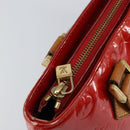 LOUIS VUITTON Monogram Vernis Houston Hand Bag Red M91092 LV Auth bs31560-20