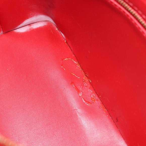 LOUIS VUITTON Monogram Vernis Houston Hand Bag Red M91092 LV Auth bs31560