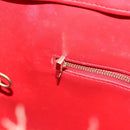 LOUIS VUITTON Monogram Vernis Houston Hand Bag Red M91092 LV Auth bs31560-25