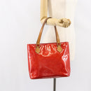 LOUIS VUITTON Monogram Vernis Houston Hand Bag Red M91092 LV Auth bs31560-28