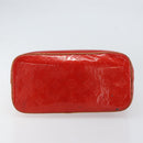 LOUIS VUITTON Monogram Vernis Houston Hand Bag Red M91092 LV Auth bs31560-5