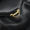 GIVENCHY Shoulder Bag Leather Black Gold Auth bs31564-14