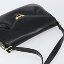 GIVENCHY Shoulder Bag Leather Black Gold Auth bs31564-6