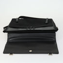 Gianni Versace Business Bag Nylon Leather 2way Black Silver Auth bs31565-10