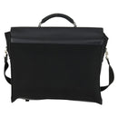 Gianni Versace Business Bag Nylon Leather 2way Black Silver Auth bs31565-2