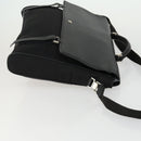 Gianni Versace Business Bag Nylon Leather 2way Black Silver Auth bs31565-3