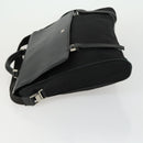 Gianni Versace Business Bag Nylon Leather 2way Black Silver Auth bs31565-4