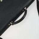 Gianni Versace Business Bag Nylon Leather 2way Black Silver Auth bs31565-6