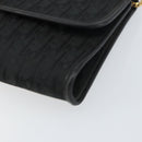 Christian Dior Trotter Canvas Chain Shoulder Bag Black Gold Auth bs31567-9