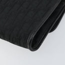 Christian Dior Trotter Canvas Chain Shoulder Bag Black Gold Auth bs31567-15