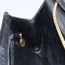Christian Dior Trotter Canvas Chain Shoulder Bag Black Gold Auth bs31567-20