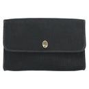 Christian Dior Trotter Canvas Chain Shoulder Bag Black Gold Auth bs31567-13