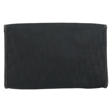 Christian Dior Trotter Canvas Chain Shoulder Bag Black Gold Auth bs31567 - 0