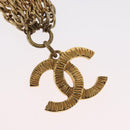 CHANEL Necklace metal Gold Tone CC Auth bs31569-3