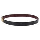 CHANEL Belt Leather 42.5"" Black Gold CC Auth bs31570-3