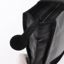 CHANEL Camelia Tote Bag Lamb Skin Black Silver CC Auth bs31571-14