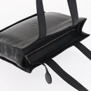 CHANEL Camelia Tote Bag Lamb Skin Black Silver CC Auth bs31571-6