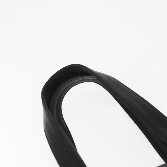 CHANEL Camelia Tote Bag Lamb Skin Black Silver CC Auth bs31571