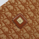 Christian Dior Trotter Canvas Shoulder Bag Brown Gold Auth bs31572-14