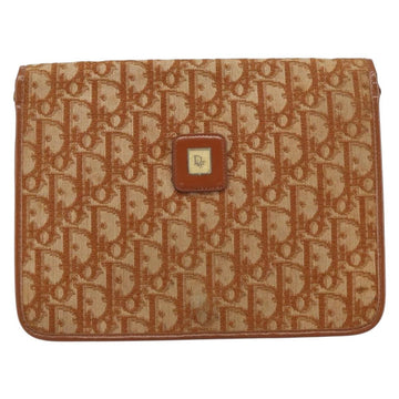 Christian Dior Trotter Canvas Shoulder Bag Brown Gold Auth bs31572 - 0