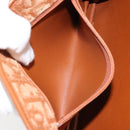 Christian Dior Trotter Canvas Shoulder Bag Brown Gold Auth bs31572-21