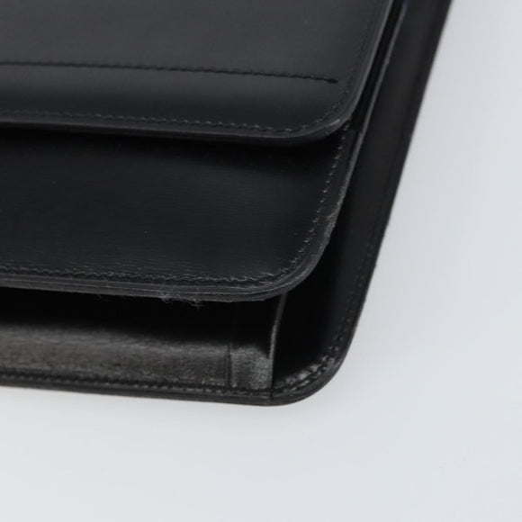 Christian Dior Shoulder Bag Leather Black Gold Auth bs31574