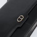 Christian Dior Shoulder Bag Leather Black Gold Auth bs31574-17