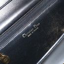 Christian Dior Shoulder Bag Leather Black Gold Auth bs31574-12