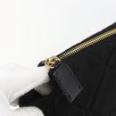 PRADA Quilted Chain Tote Bag Nylon Black Gold Auth bs31575-9