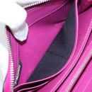 FENDI Zip Around Long Wallet Leather Pink Navy Auth bs31576-19