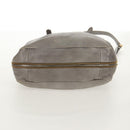 PRADA Tote Bag Leather 2way Gray Silver Auth bs31577-8