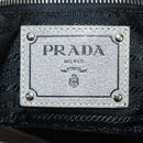 PRADA Tote Bag Leather 2way Gray Silver Auth bs31577-24