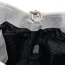 PRADA Tote Bag Leather 2way Gray Silver Auth bs31577-25